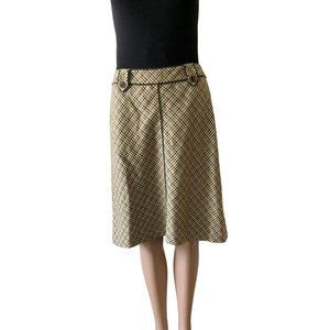 At Studio Wool Plaid Hounds Tooth Size 4 Pencil Skirt